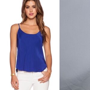 Amanda Uprichard Baby Blue Scoop Neck Camisole Top Size S Spaghetti Straps